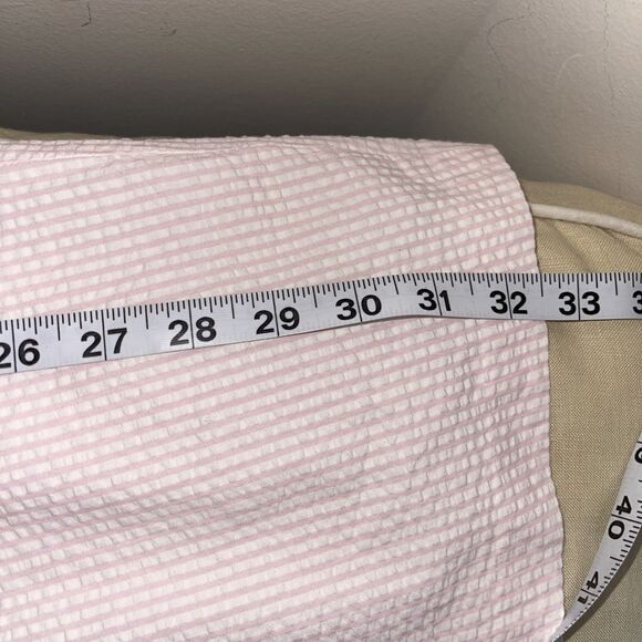 Vintage Ralph Lauren Size 12 Pink Seersucker flare flowing Skirt - Picture 8 of 11